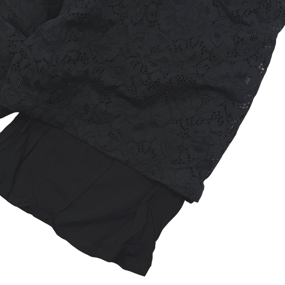 NWT Anthropologie Maeve Brooklin Lace Track Pants M Black $158 Sporty Stripe - Picture 9 of 11